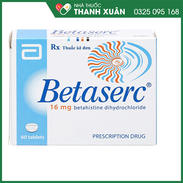 Betaserc 16mg - Điều trị triệu chứng của chóng mặt tiền đình